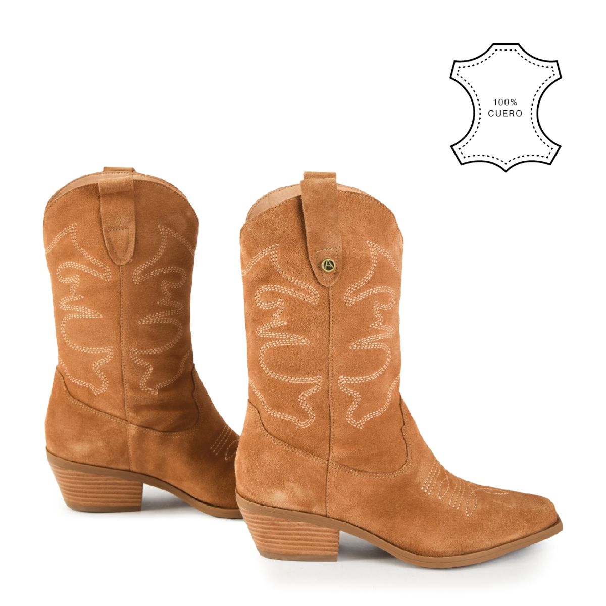 AMPHORA - Bota marcella cuero beige oscuro