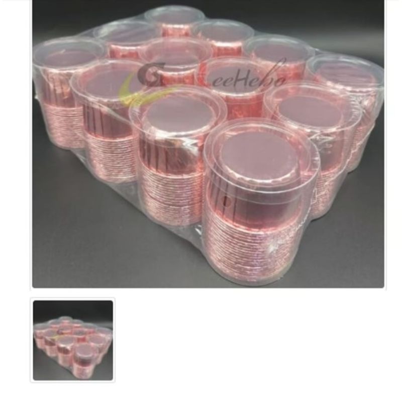 GENERICO - Capsula Para Muffins Metalizada 240 Capsulas Rosa Metal