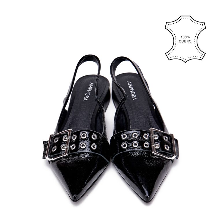 Zapato Taco nelia cuero negro