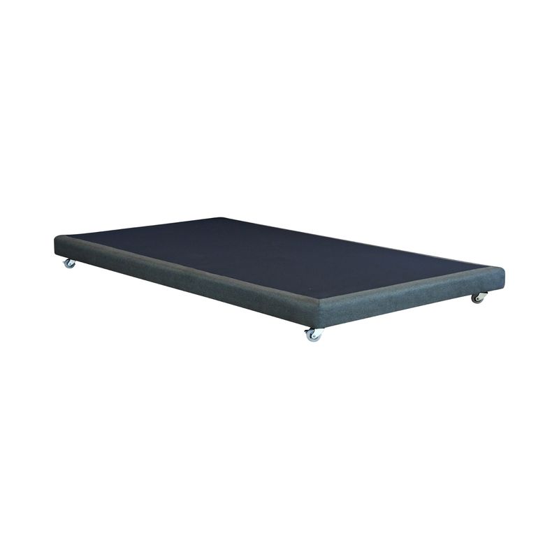 BLOCCARE - Base 1 Plaza box 8 L200 cm Ruedas Deluxe. Refuerzo Colchon V. Elastico