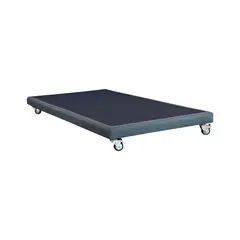 BLOCCARE - Base 1 Plaza box 8 L190 cm Ruedas Deluxe. Refuerzo Colchon V. Elastico