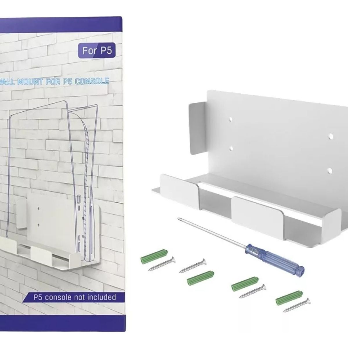 GENERICO - Soporte Base De Pared Ps5 De Aluminio Firme Con Herramientas