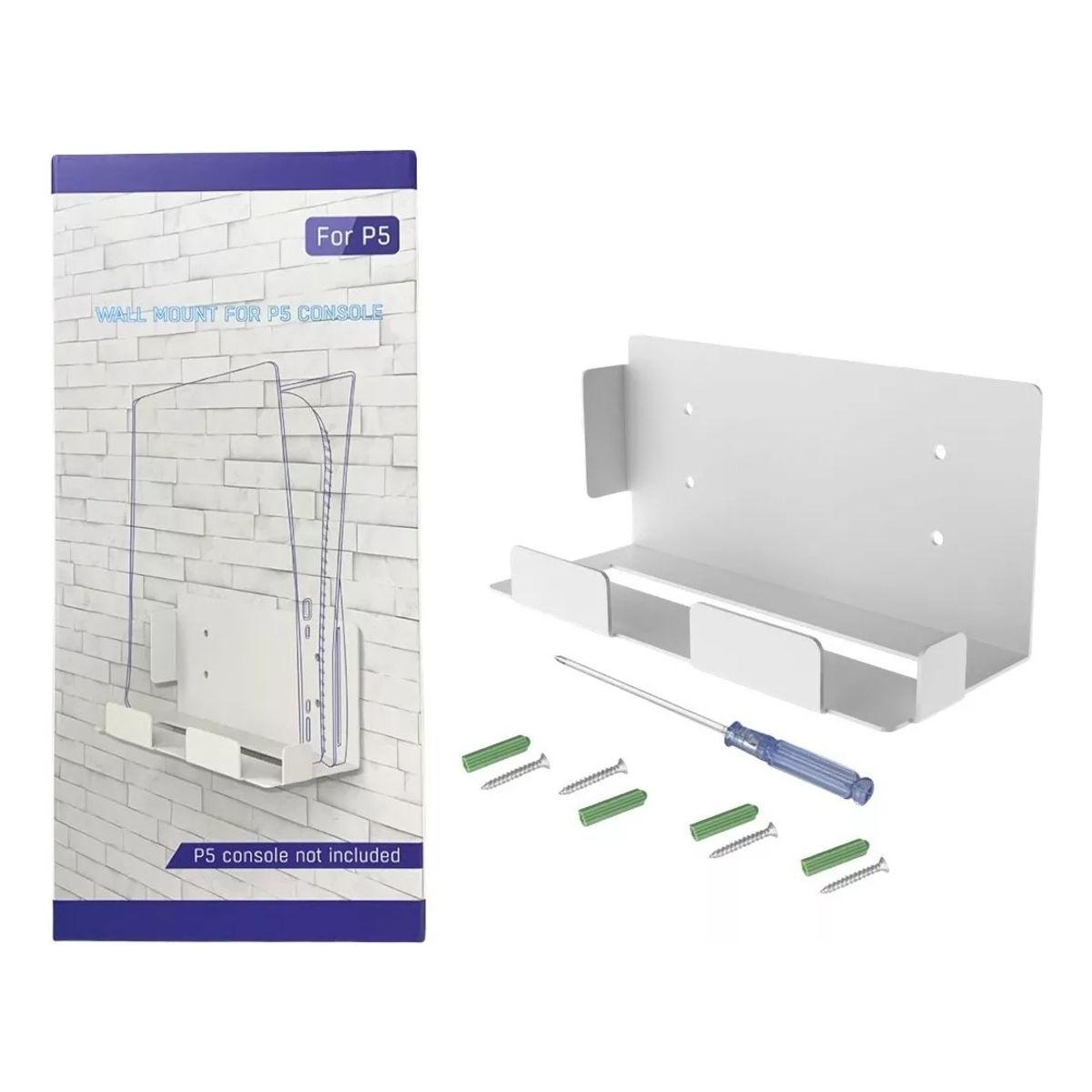 GENERICO - Soporte Base De Pared Ps5 De Aluminio Firme Con Herramientas