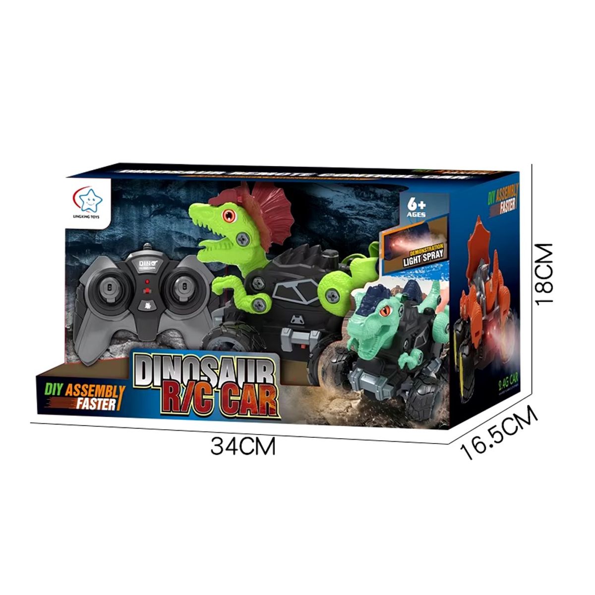 GENERICO - Auto Control Remoto Dinosaurio Coleccionble Juego Para Niños