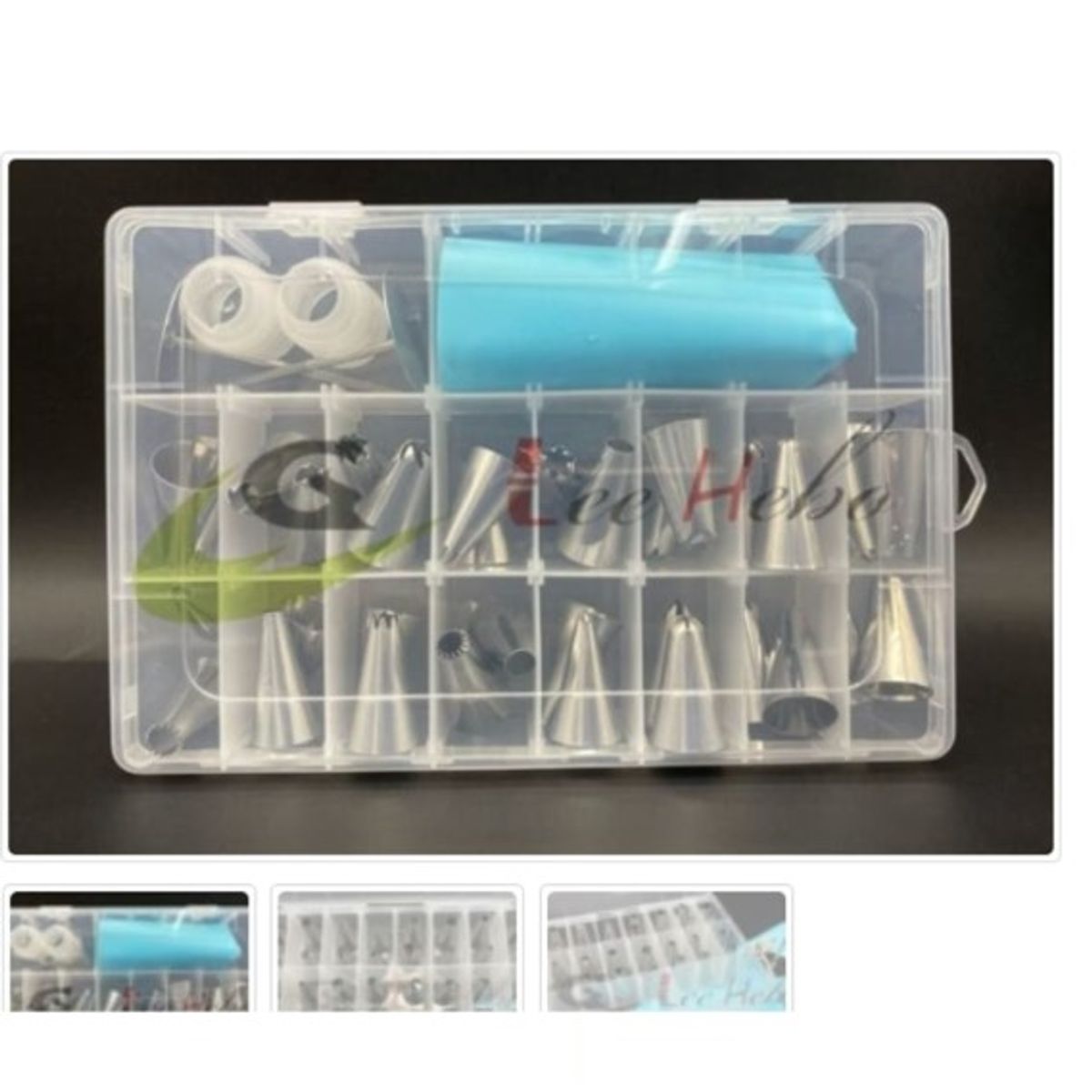 GENERICO - Set De Boquillas 37Pcs Con Estuche De Plastico Reposteria
