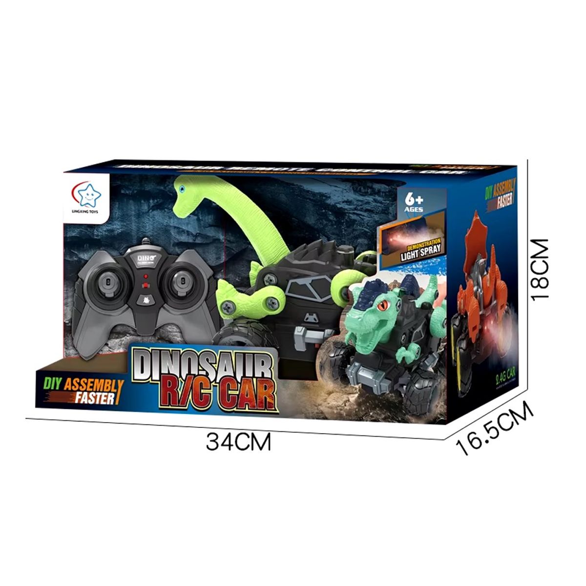 GENERICO - Auto Control Remoto Dinosaurio Coleccionble Braquiosaurio