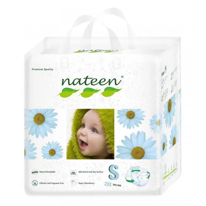 NATEEN - Pañales PREMIUM para bebe marca nateen talla S 160 unidades
