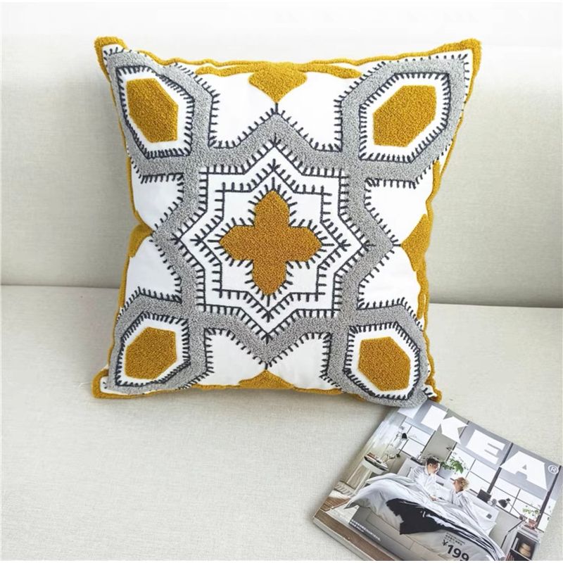 GENERICO - Funda De Cojin Decorativa Hermosos Bordado 45x45 A4