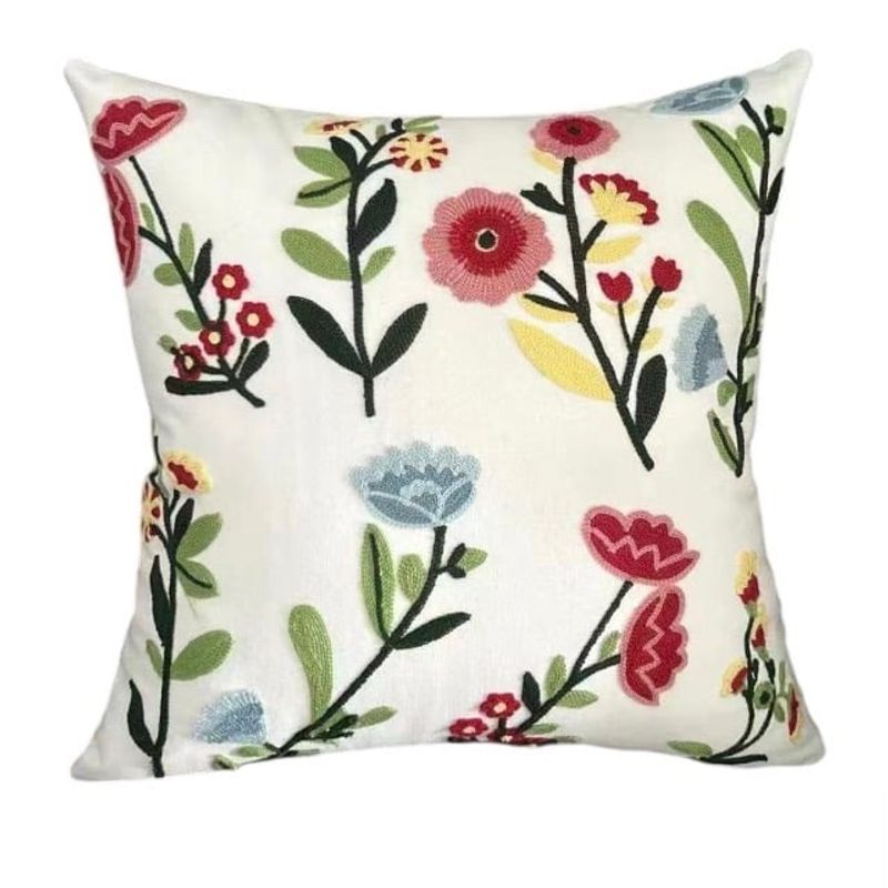 GENERICO - Funda De Cojin Decorativa Hermosos Bordado 45x45 A5