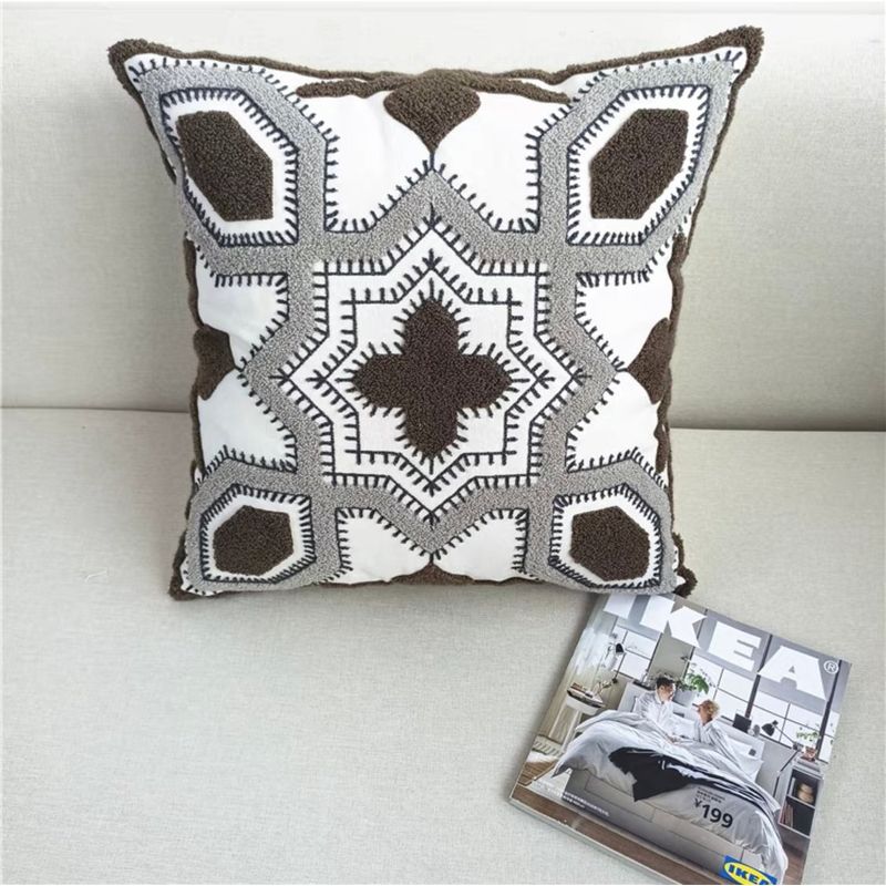 GENERICO - Funda De Cojin Decorativa Hermosos Bordado 45x45 A7