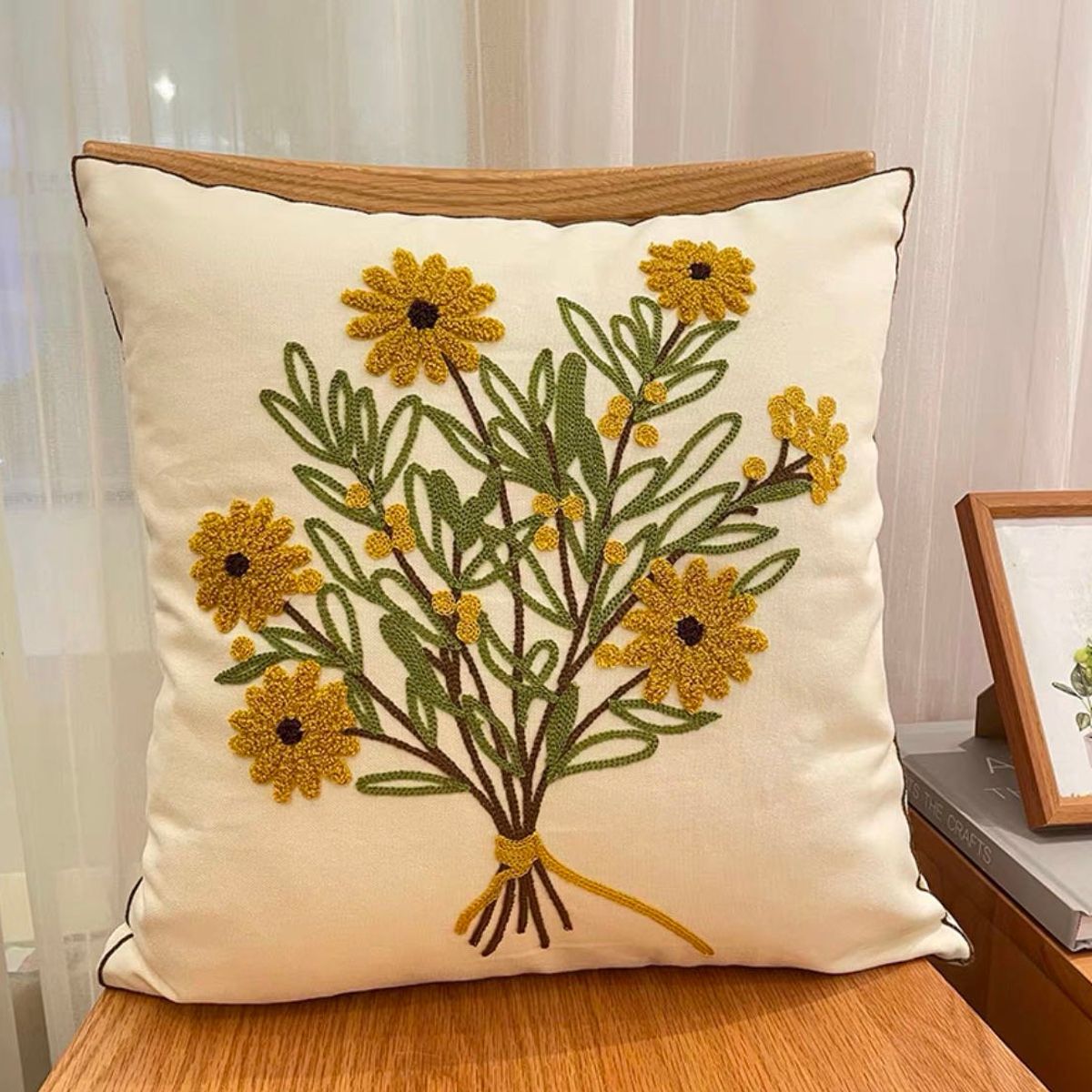 GENERICO - Funda De Cojin Decorativa Hermosos Bordado 45x45 A8…