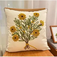 GENERICO - Funda De Cojin Decorativa Hermosos Bordado 45x45 A8