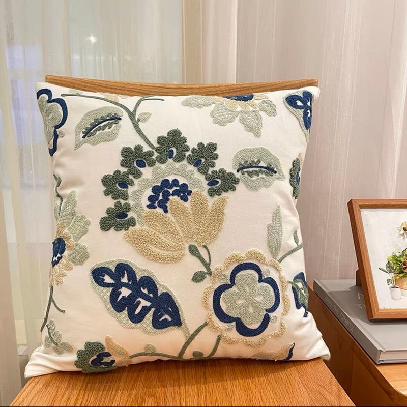 GENERICO - Funda De Cojin Decorativa Hermosos Bordado 45x45 A11