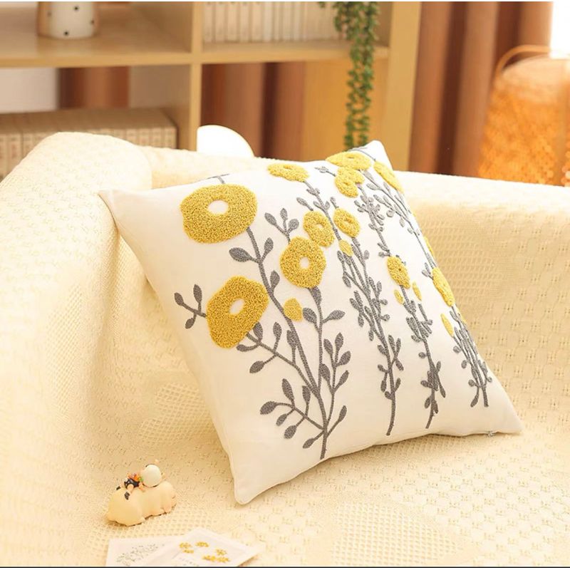 GENERICO - Funda De Cojin Decorativa Hermosos Bordado 45x45 A15