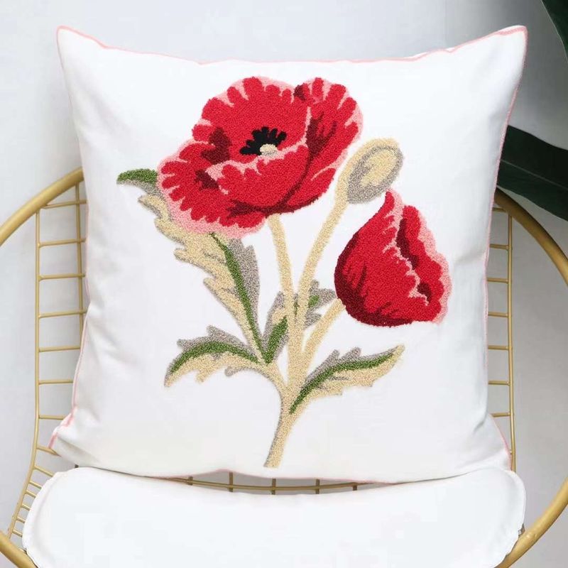GENERICO - Funda De Cojin Decorativa Hermosos Bordado 45x45 A16