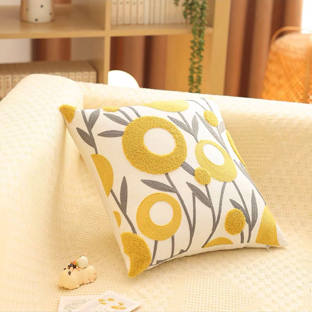 GENERICO - Funda De Cojin Decorativa Hermosos Bordado 45x45 A17…