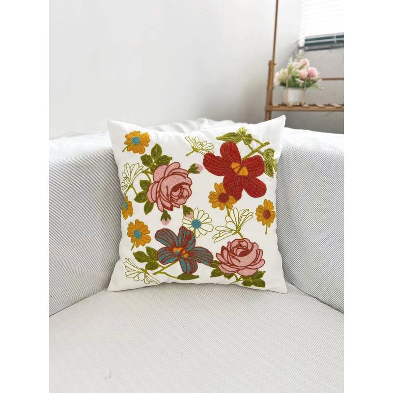 GENERICO - Funda De Cojin Decorativa Hermosos Bordado 45x45 A19