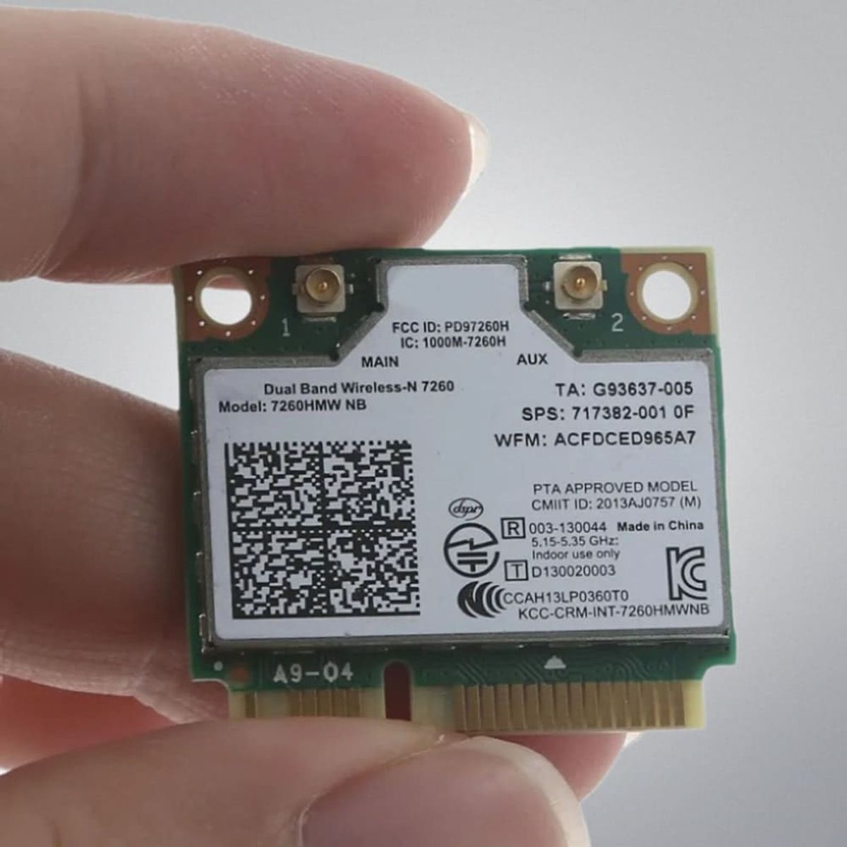 GENERICO - Tarjeta Wifi Para Notebook Lapto 2,4 Y 5 Ghz 7260hmw