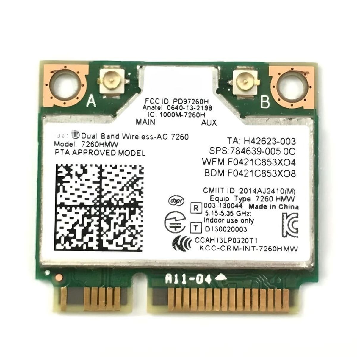 GENERICO - Tarjeta Wifi Para Notebook Lapto 2,4 Y 5 Ghz 7260hmw