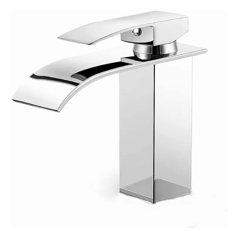 GENERICO - Grifo Llave Cascada Curva para Lavamanos Monomando
