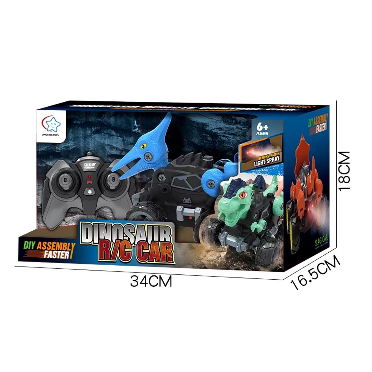 GENERICO - Auto Control Remoto Dinosaurio Juguete Pterosauros