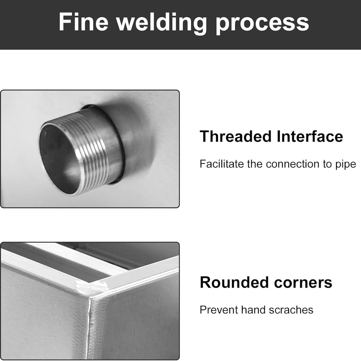 YOMYM - Separador De Agua Y Aceite De Acero Inoxidable Para Cocina 50×25×25cm