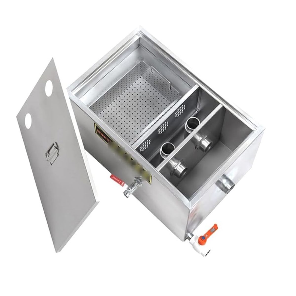 YOMYM - Separador De Agua Y Aceite De Acero Inoxidable Para Cocina 50×25×25cm