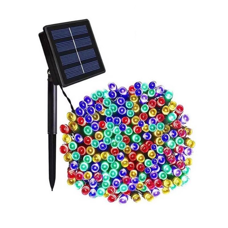 GENERICO - Luces Solares Guirnalda 100 Led Multicolor 10 Metros