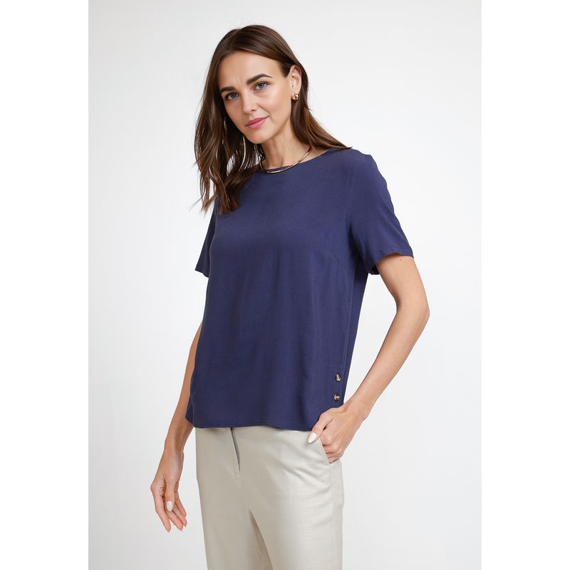 CANADIENNE - Blusa de Mujer Modelo Garza 24 Color Marino