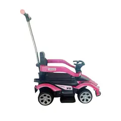 LUBABYCAS - Correpasillo Andador Auto Con Manilla Rosado