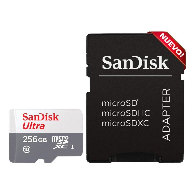 SANDISK - Tarjeta de Memoria MicroSDXC SanDisk 256GB Ultra UHS-I Clase 10 100M/s