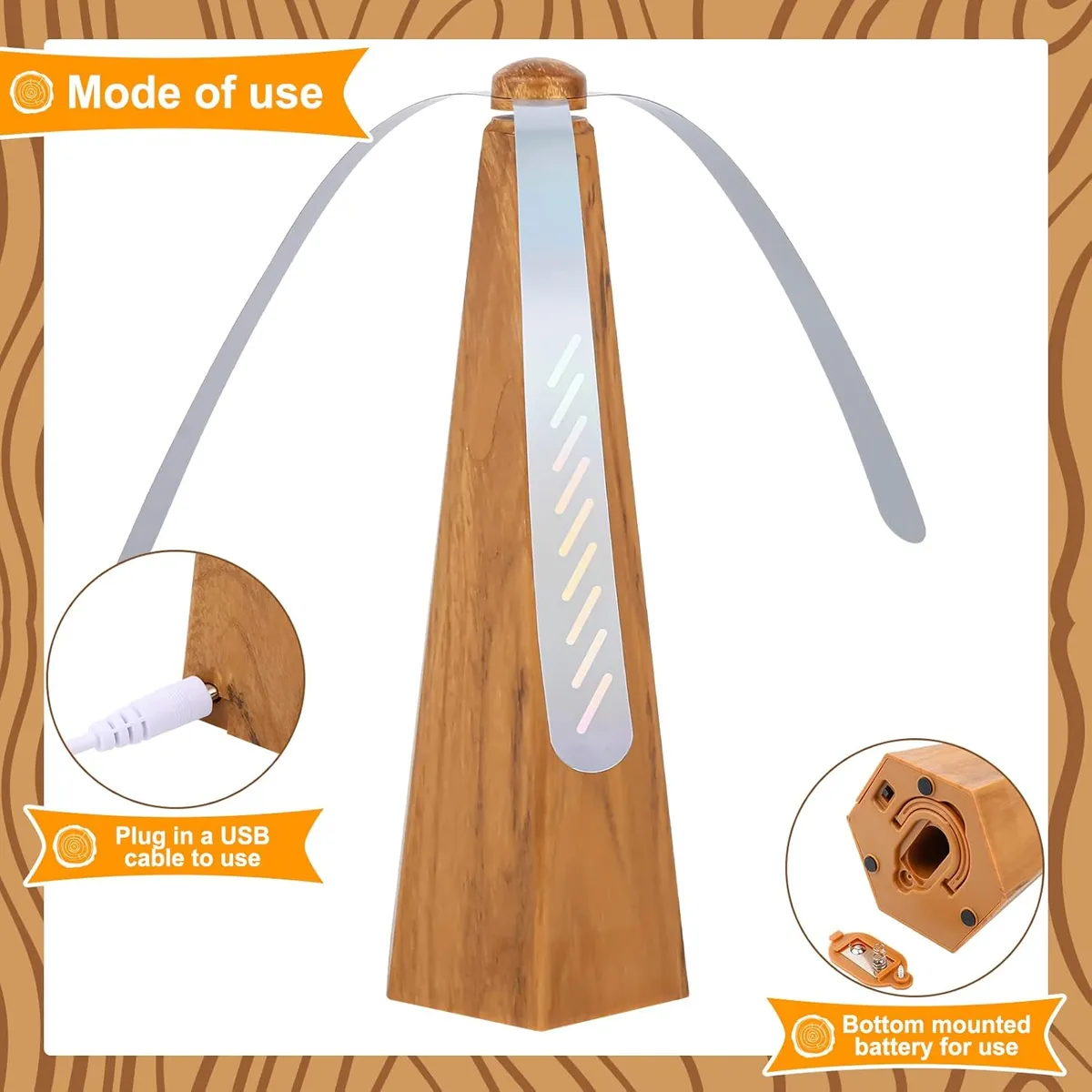 KUANGYE - Aparatos Repelentes USB Tipo Ventilador Repelente De Moscas