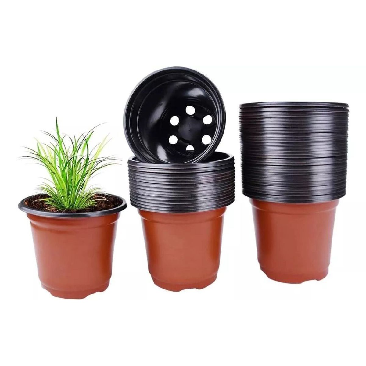 KUANGYE - Pack 80 Maceteros 14x13 Terracota Kit Inicial