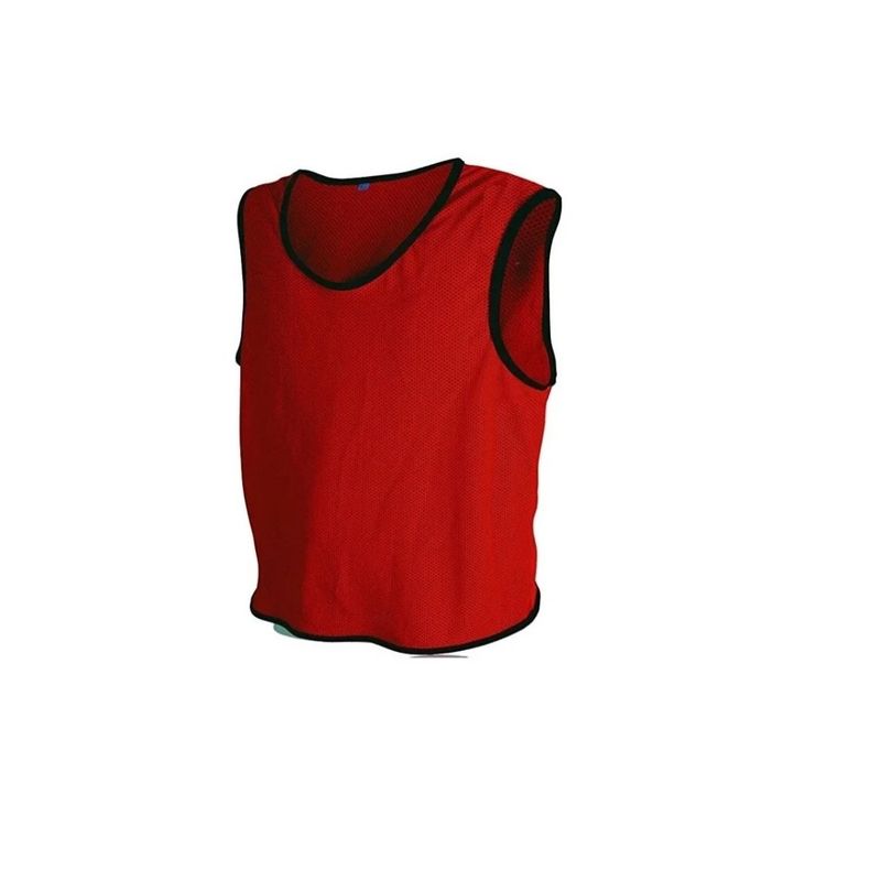 GENERICO - Peto Deportivo Adulto Talla L Futbol Rojo 10 unid
