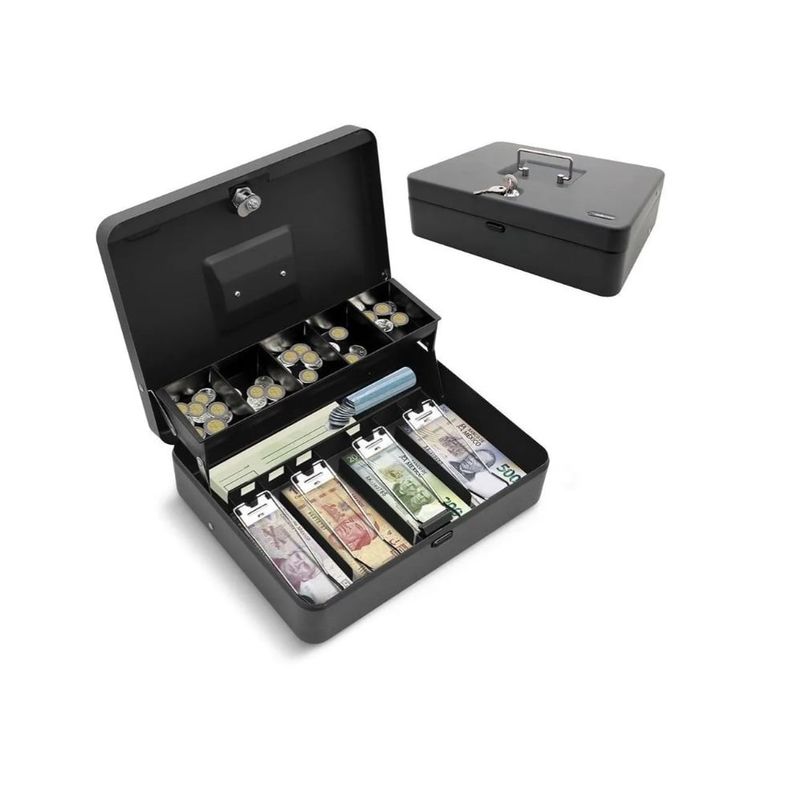 GENERICO - Caja De Seguridad Para Dinero Efectivo Cerradura Black