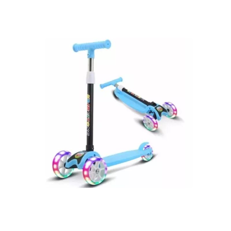 GENERICO - Scooter Led Monopatí Triscooter Para Niño AZUL