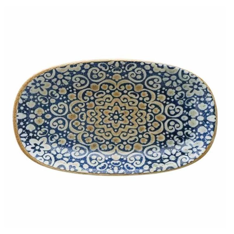 BONNA - Plato Porcelana Alhambra Ovalado 24x14cm Set 6 Pcs