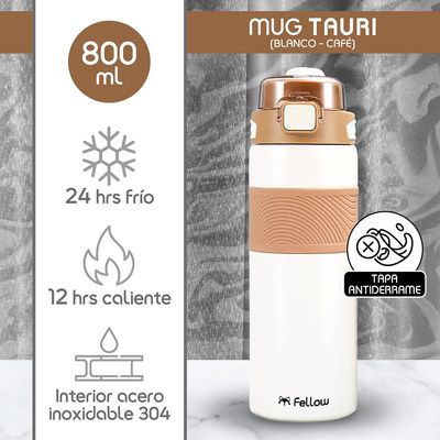 Imagen 2 del producto Termo Botella Termica Tauri By Mug Agua Cafe 800ML