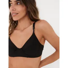 DAIKIRI BIKINIS - Daikiri Top de Bikini Mujer Negro Liso Horma Ajustable UV 50+