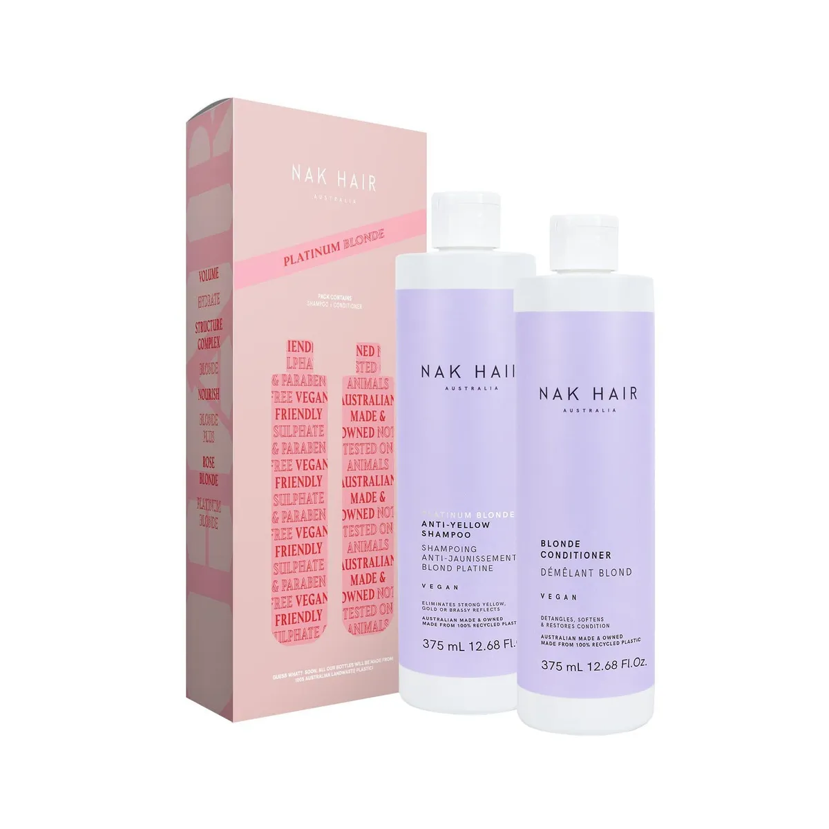 NAK HAIR AUSTRALIA - DUO Blonde Shampoo & Conditioner