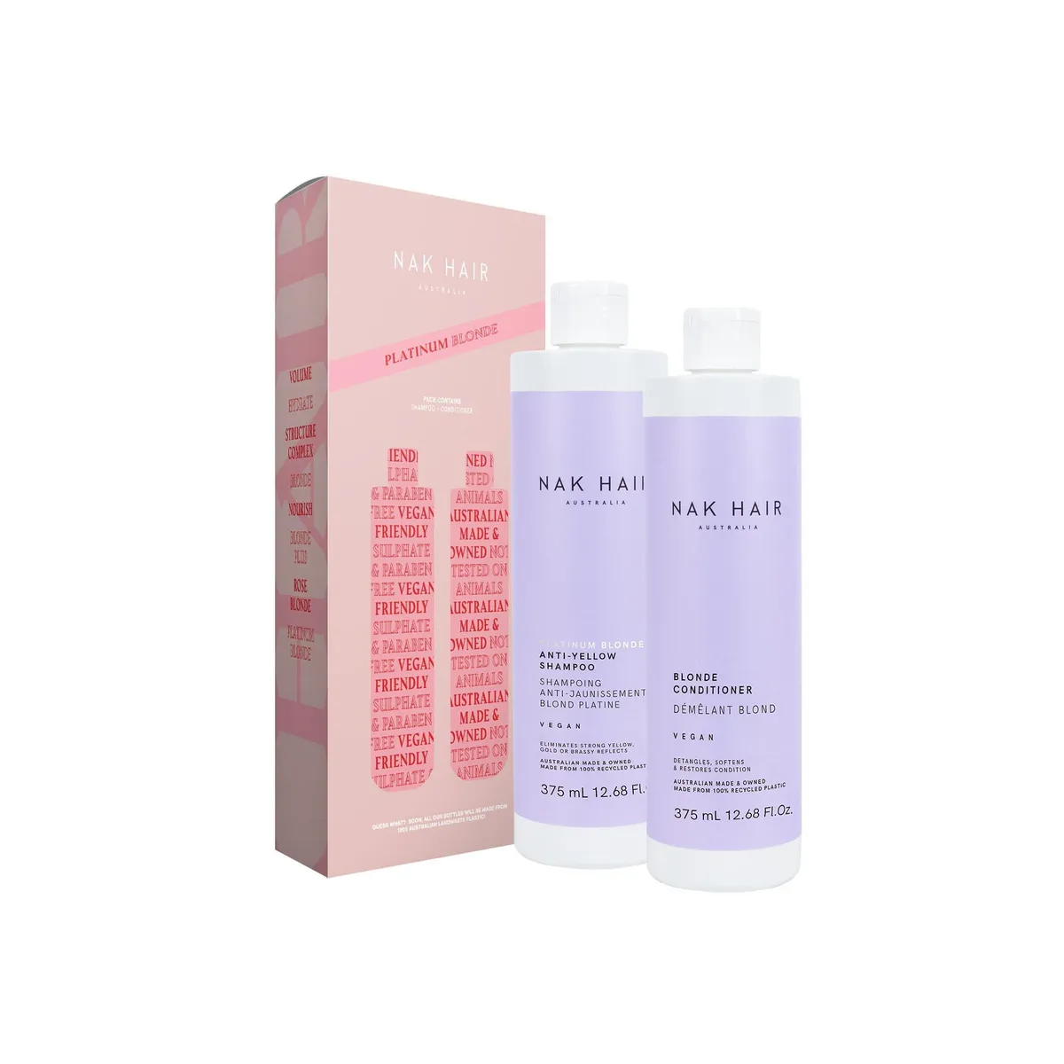 NAK HAIR AUSTRALIA - DUO Blonde Shampoo & Conditioner