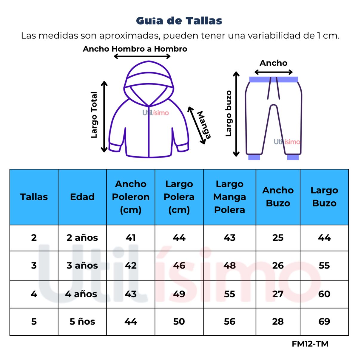 TEDMIMAK - Set 2 piezas Conjunto Buzo Polerón Niño 100% Algodón Gris claro