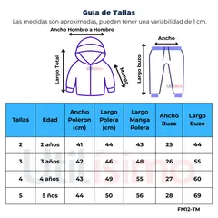 TEDMIMAK - Set 2 piezas Conjunto Buzo Polerón Niño 100% Algodón Gris claro