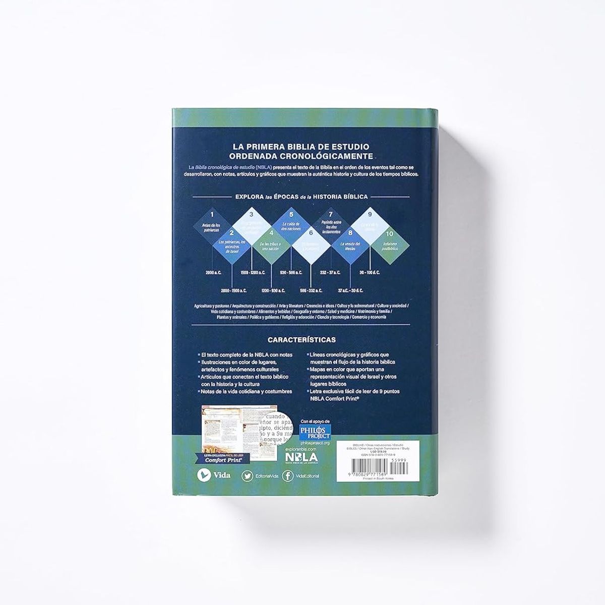 HARPERCOLLINS - Biblia de estudio Cronológica NBLA tapa dura