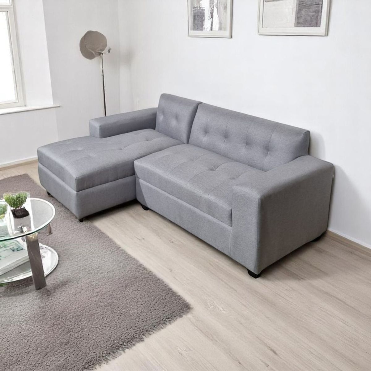 DISEÑOS VALESTRINI - SECCIONAL DIVAN IZQUIERDO LINO GRIS CLARO