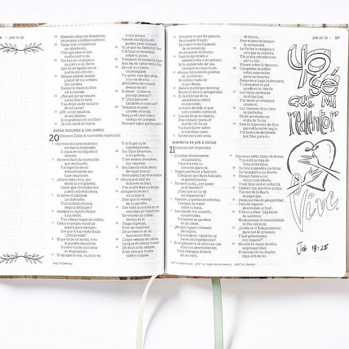 HARPERCOLLINS - Biblia NBLA edición artística ilustrada imitación piel