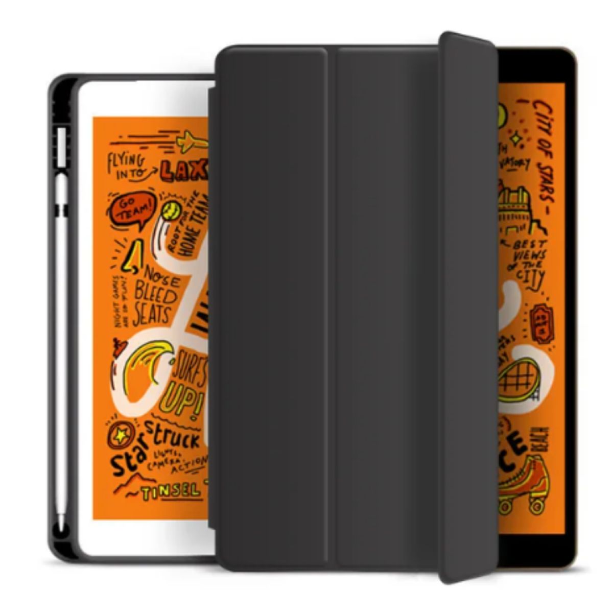 GENERICO - Carcasa Smart Cover Ranura Para iPad Air 13 M2 2024 Negro