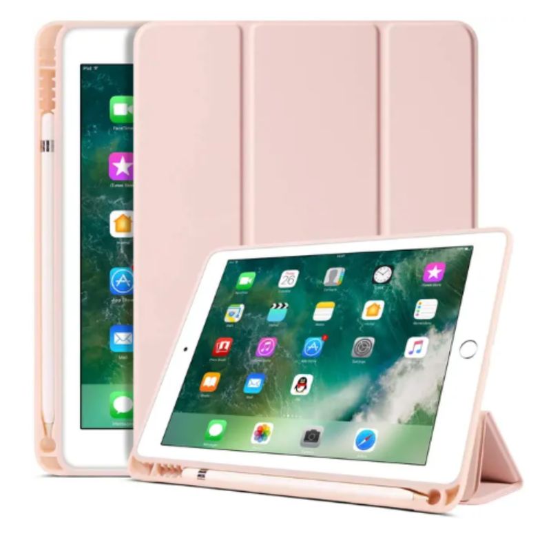 GENERICO - Carcasa Smart Cover Ranura Para iPad Air 13 M2 2024 Rosado