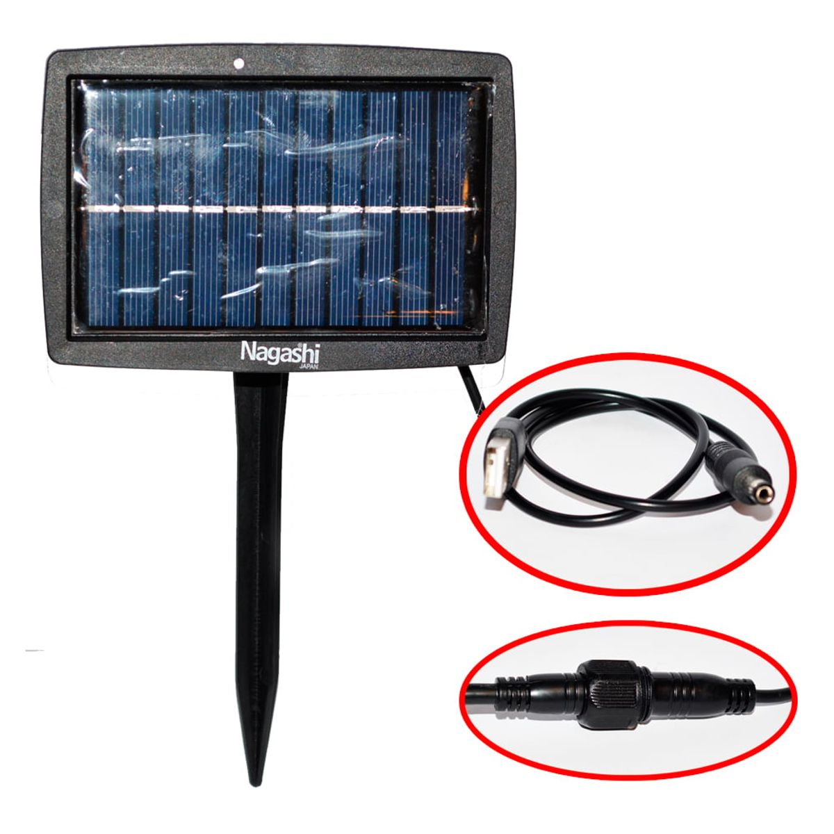 NAGASHI - FOCO LED 10W - PANEL SOLAR 24V CYE-10PS NAGASHI