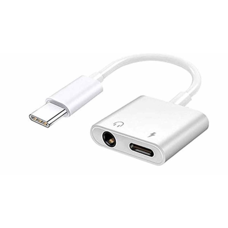 GENERICO - ADAPTADOR TIPO C A AUXILIAR 35MM Y CARGA PARA ANDROID